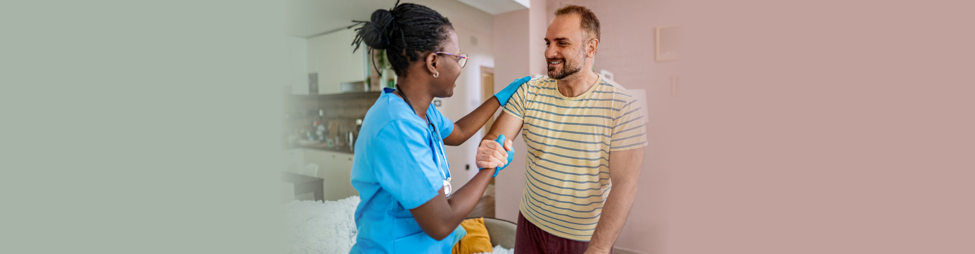 a caretaker and her patient