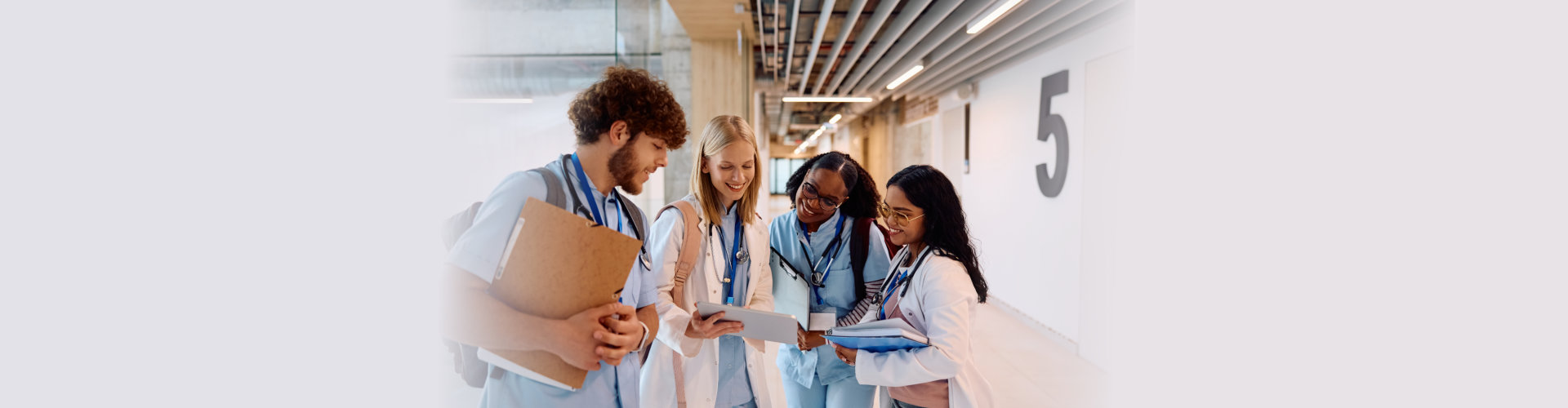 a medical student at the lobby